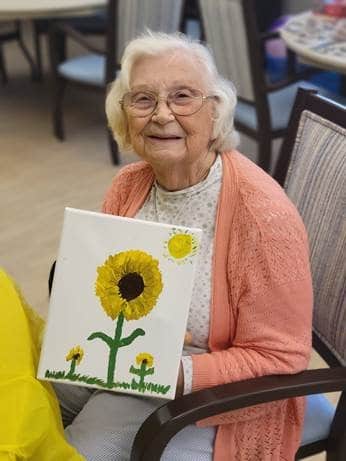 Senior Sunflower Painting